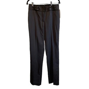 Etcetera Size 6 Dress Pants Wool Blend High Waist Straight Leg Satin Office‎ NEW